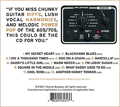 Proudly Out of Step CD Back Cover - Steven Beasley